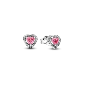 Сережки Pandora Рожеве серце 298427C02