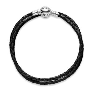 Подвійний шкіряний браслет Pandora 590745CBK