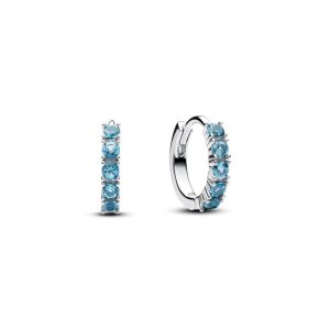 Сережки Pandora Блакитні маленькі хупи 293849C01