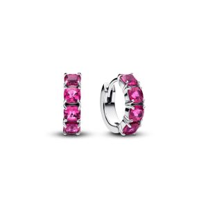 Сережки Pandora Рожеві хупи 293851C02
