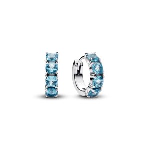 Сережки Pandora Блакитні хупи 293851C01